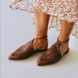 Free People Brown Dana Flats